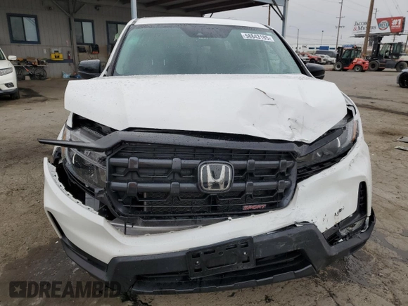 2024 Honda Ridgeline Sport с VIN 5FPYK3F1XRB008840, выставлен на аукционе Copart как лот 58843185 с пробегом 23 266 миль миль и Списание • Salvage title. История ставок и продаж доступна на DreamBid. Изображение 5.