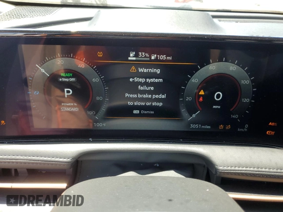 2024 Nissan ARIYA Evolve+ with VIN JN1BF0BAXRM435601, listed as a Copart auction lot 56376795 with 3,051 mi miles and Salvage title. Bid and sale history available at DreamBid. Image 9.