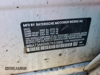 2022 BMW 2 Series 228i xDrive with VIN WBA73AK0XN7K93880, listed as a Copart auction lot 47300235 with 51,357 mi miles and Salvage title. Bid and sale history available at DreamBid. Image 12.