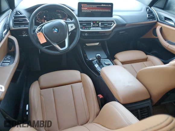 2022 BMW X3 sDrive30i with VIN WBX47DP03NN141698, listed as a Copart auction lot 48747865 with 36,094 mi miles and Non Repairable. Bid and sale history available at DreamBid. Image 8.