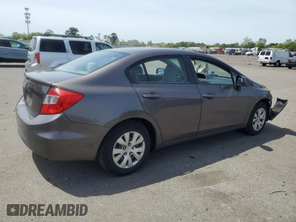 2012 Honda Civic LX z VIN 19XFB2F59CE309285, wystawiony jako Copart lot #57823965 z przebiegiem 95 991 mil mil oraz Szkoda całkowita • Salvage title. Historia ofert i sprzedaży dostępna na DreamBid. Obrazek 3.