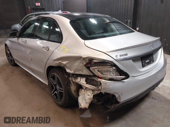 2020 Mercedes-Benz C 300 with VIN WDDWF8EB4LR549336, listed as a IAAI auction lot 41567409 with 19,642 mi miles and . Bid and sale history available at DreamBid. Image 3.