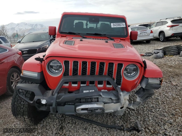 2021 Jeep Gladiator Overland with VIN 1C6HJTFG4ML520672, listed as a Copart auction lot 84208074 with 57,038 mi miles and Salvage Title. Bid and sale history available at carsss.com. Image 5.