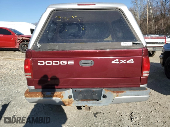2002 Dodge Dakota SLT with VIN 1B7HG48N82S536711, listed as a Copart auction lot 48142485 with 0 mi miles and Salvage Title. Bid and sale history available at carsss.com. Image 6.