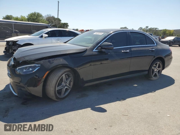2021 Mercedes-Benz E-Class E 350 with VIN W1KZF8DB1MA906020, listed as a Copart auction lot 49232015 with 23,881 mi miles and Salvage Title. Bid and sale history available at carsss.com. Image 1.