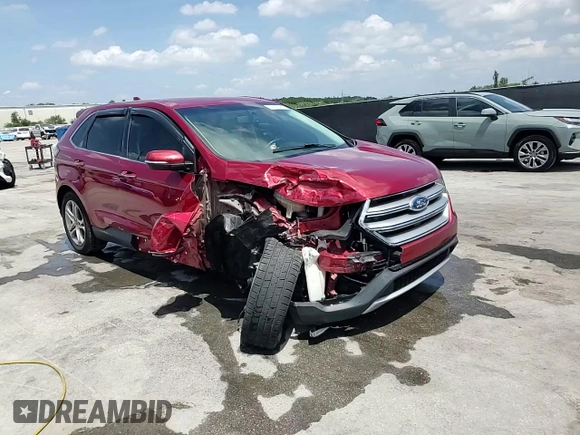 2015 Ford Edge Titanium z VIN 2FMTK3K87FBB30209, wystawiony jako Copart lot #57725425 z przebiegiem 85 562 mil mil oraz Szkoda całkowita • Salvage title. Historia ofert i sprzedaży dostępna na DreamBid. Obrazek 15.