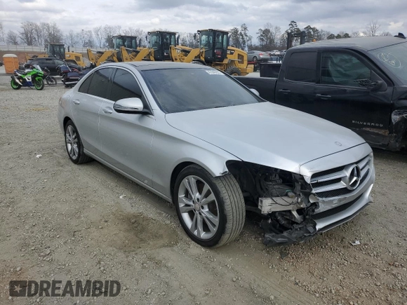 2016 Mercedes-Benz C 300 with VIN 55SWF4JB2GU166997, listed as a Copart auction lot 47840625 with 117,596 mi miles and Salvage Title. Bid and sale history available at carsss.com. Image 4.