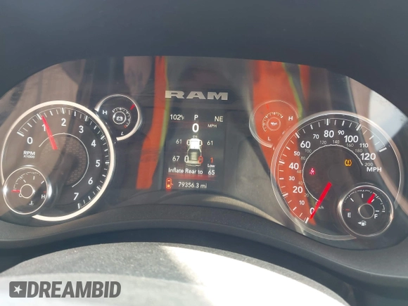 2023 Ram 2500 Lone Star with VIN 3C6UR5JJ7PG562101, listed as a IAAI auction lot 42731927 with 79,356 mi miles and . Bid and sale history available at DreamBid. Image 6.