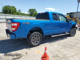2021 Ford F-150 XL with VIN 1FTEX1EP8MFC94005, listed as a Copart auction lot 57518465 with 32,149 mi miles and Salvage title. Bid and sale history available at DreamBid. Image 3.
