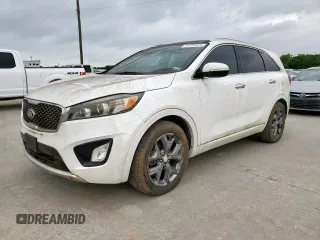 2016 Kia Sorento SX z VIN 5XYPK4A5XGG051388, wystawiony jako Copart lot #54733975 z przebiegiem 122 390 mil mil oraz Czysty tytuł • Clean title. Historia ofert i sprzedaży dostępna na DreamBid. Obrazek 1.