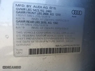 2016 Audi Q5 Premium Plus with VIN WA1L2AFP9GA035782, listed as a Copart auction lot 52967055 with 104,729 mi miles and Clean Title. Bid and sale history available at carsss.com. Image 13.