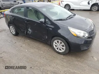 2013 Kia Rio LX with VIN KNADM4A30D6293873, listed as a Copart auction lot 43334195 with 65,571 mi miles and Salvage Title. Bid and sale history available at DreamBid. Image 4.