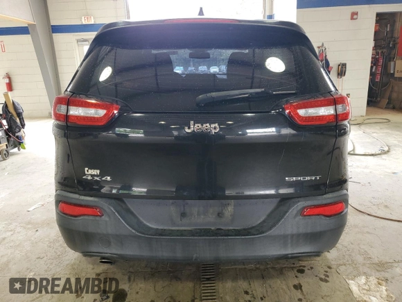 2016 Jeep Cherokee Sport with VIN 1C4PJMAB9GW121474, listed as a Copart auction lot 62475455 with 128,939 mi miles and Salvage title. Bid and sale history available at DreamBid. Image 6.