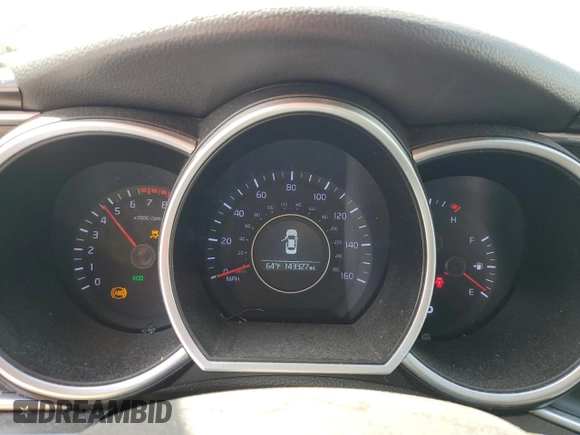 2015 Kia Optima LX with VIN 5XXGM4A71FG456344, listed as a Copart auction lot 47100075 with 143,327 mi miles and Salvage Title. Bid and sale history available at carsss.com. Image 9.