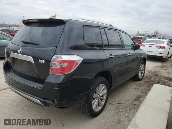 2010 Toyota Highlander Hybrid with VIN JTEBW3EH1A2040483, listed as a Copart auction lot 87002754 with 0 mi miles and Salvage Title. Bid and sale history available at carsss.com. Image 3.