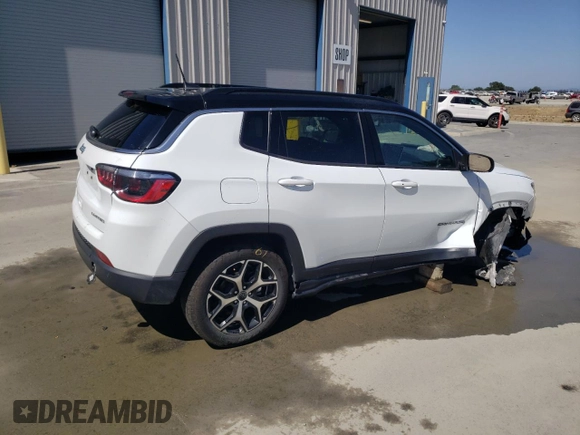 2025 Jeep Compass Limited with VIN 3C4NJDCN2ST514200, listed as a Copart auction lot 61833255 with 26,103 mi miles and Clean title. Bid and sale history available at DreamBid. Image 3.