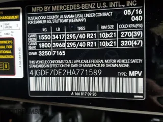 2017 Mercedes-Benz GLS 550 с VIN 4JGDF7DE2HA771589, выставлен на аукционе Copart как лот 42102725 с пробегом 130 914 миль миль и Списание • Salvage title. История ставок и продаж доступна на DreamBid. Изображение 14.