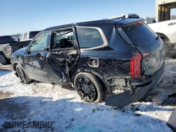 2022 Kia Telluride SX with VIN 5XYP5DHC9NG281139, listed as a Copart auction lot 46356935 with 39,593 mi miles and Salvage Title. Bid and sale history available at carsss.com. Image 2.