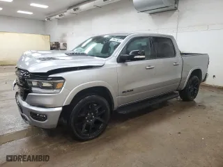 2021 Ram 1500 Laramie with VIN 1C6SRFJT0MN642471, listed as a Copart auction lot 47292185 with 5,102 mi miles and Clean Title. Bid and sale history available at carsss.com. Image 1.