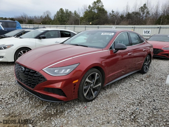 2023 Hyundai Sonata SEL Plus with VIN KMHL44J22PA270887, listed as a Copart auction lot 89155965 with 50,765 mi miles and Salvage Title. Bid and sale history available at carsss.com. Image 1.
