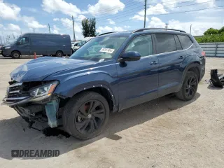 2022 Volkswagen Atlas SE with VIN 1V2WP2CA3NC554739, listed as a Copart auction lot 65341464 with 88,618 mi miles and Salvage title. Bid and sale history available at DreamBid. Image 1.