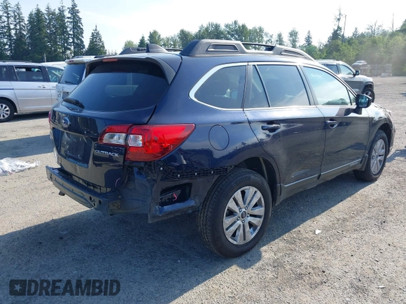 2018 Subaru Outback Premium with VIN 4S4BSACC5J3299835, listed as a IAAI auction lot 42572586 with 53,781 mi miles and . Bid and sale history available at DreamBid. Image 4.