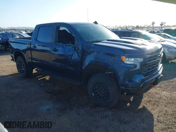 2023 Chevrolet Silverado 1500 LT Trail Boss with VIN 3GCUDFE8XPG152588, listed as a IAAI auction lot 41824795 with 21,903 mi miles and . Bid and sale history available at DreamBid. Image 1.