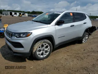 2025 Jeep Compass Sport with VIN 3C4NJDAN8ST535247, listed as a Copart auction lot 56703715 with 727 mi miles and Salvage title. Bid and sale history available at DreamBid. Image 1.