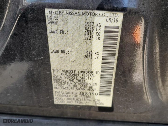 2016 Nissan Altima 2.5 SR with VIN 1N4AL3APXGN388950, listed as a Copart auction lot 44640245 with 153,228 mi miles and Salvage Title. Bid and sale history available at carsss.com. Image 14.