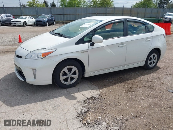 2013 Toyota Prius One with VIN JTDKN3DU0D5546170, listed as a IAAI auction lot 42193801 with 204,796 mi miles. Bid and sale history available at carsss.com. Image 17.