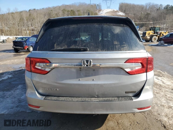 2019 Honda Odyssey EX with VIN 5FNRL6H59KB074264, listed as a Copart auction lot 87653495 with 104,422 mi miles and Salvage Title. Bid and sale history available at carsss.com. Image 6.