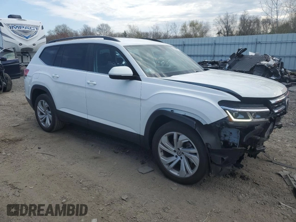 2022 Volkswagen Atlas SE with VIN 1V2HR2CAXNC501023, listed as a Copart auction lot 54332075 with 40,966 mi miles and Salvage title. Bid and sale history available at DreamBid. Image 4.