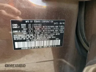 2019 Subaru Ascent Premium with VIN 4S4WMACD6K3403481, listed as a Copart auction lot 60439925 with 164,895 mi miles and Salvage title. Bid and sale history available at DreamBid. Image 13.