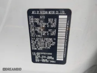 2014 Nissan Quest SL with VIN JN8AE2KP5E9100582, listed as a IAAI auction lot 42106685 with 161,491 mi miles. Bid and sale history available at carsss.com. Image 9.