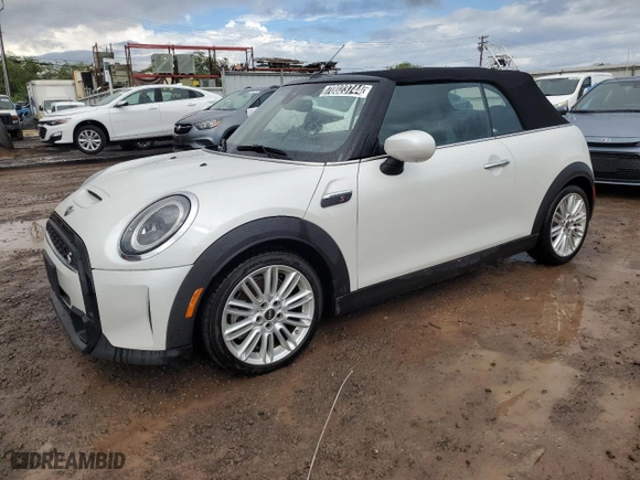 2024 MINI Convertible Cooper S with VIN WMW43DL02R3S01743, listed as a Copart auction lot 70023744 with NaN miles and Salvage Title. Bid and sale history available at carsss.com. Image 1.