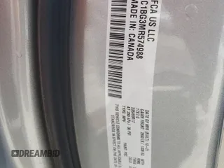 2021 Chrysler Pacifica Touring L with VIN 2C4RC1BG3MR574988, listed as a Copart auction lot 52213925 with 76,166 mi miles and Salvage Title. Bid and sale history available at DreamBid. Image 14.