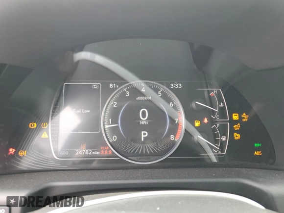 2022 Lexus ES 250 with VIN 58AD11D10NU009079, listed as a Copart auction lot 58255704 with 24,782 mi miles and Non repairable. Bid and sale history available at DreamBid. Image 9.