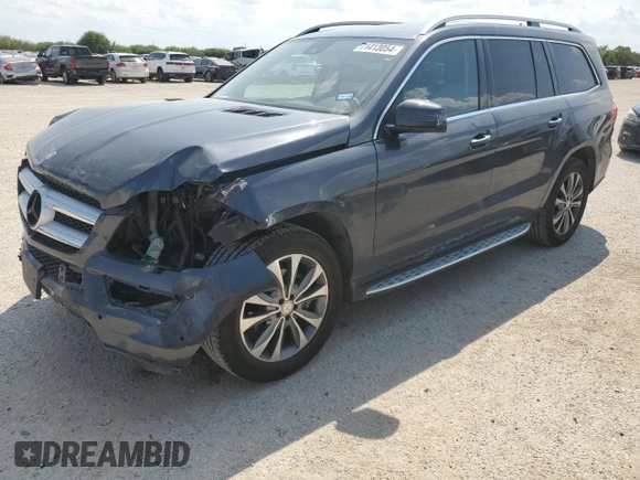 2016 Mercedes-Benz GL with VIN 4JGDF6EE7GA699506, listed as a Copart auction lot 71413054 with 134,898 mi miles and Salvage Title. Bid and sale history available at carsss.com. Image 1.