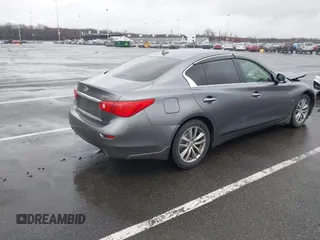 2014 Infiniti Q50 Premium with VIN JN1BV7AR7EM686881, listed as a IAAI auction lot 41812109 with 161,994 mi miles. Bid and sale history available at carsss.com. Image 4.