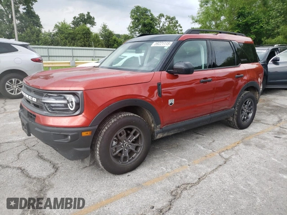 2023 Ford Bronco Sport Big Bend with VIN 3FMCR9B64PRD44560, listed as a Copart auction lot 59221115 with 24,837 mi miles and Salvage title. Bid and sale history available at DreamBid. Image 1.
