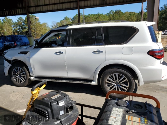 2022 Nissan Armada SL with VIN JN8AY2BA8N9392120, listed as a Copart auction lot 80426994 with 71,026 mi miles and Salvage Title. Bid and sale history available at carsss.com. Image 2.