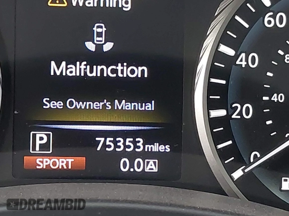 2020 Infiniti Q50 Luxe with VIN JN1EV7AP5LM201081, listed as a IAAI auction lot 42141354 with 75,353 mi miles and . Bid and sale history available at DreamBid. Image 16.