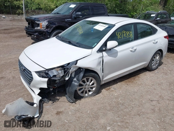 2021 Hyundai Accent SE with VIN 3KPC24A66ME137023, listed as a IAAI auction lot 42192858 with 58,197 mi miles and . Bid and sale history available at DreamBid. Image 2.