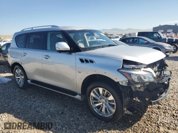 2017 Infiniti QX80 with VIN JN8AZ2NE6H9156016, listed as a Copart auction lot 72435714 with 119,298 mi miles and Salvage Title. Bid and sale history available at carsss.com. Image 4.