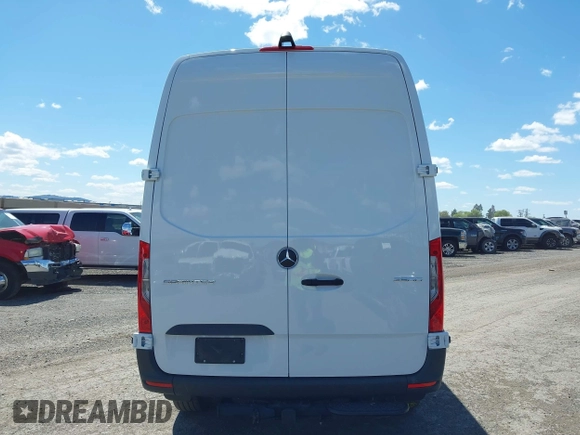 2025 Mercedes-Benz Sprinter Cargo with VIN W1Y4KBHY6ST203831, listed as a IAAI auction lot 42173474 with 4,382 mi miles and . Bid and sale history available at carsss.com. Image 16.
