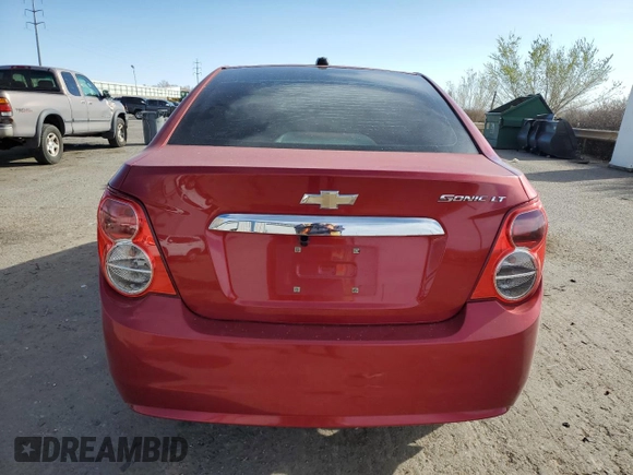 2015 Chevrolet Sonic LT with VIN 1G1JC5SH1F4132660, listed as a Copart auction lot 50206765 with 147,428 mi miles and Salvage Title. Bid and sale history available at DreamBid. Image 6.