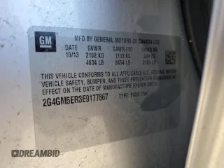 2014 Buick Regal Premium I with VIN 2G4GM5ER3E9177867, listed as a Copart auction lot 76380634 with 126,304 mi miles and Clean title. Bid and sale history available at DreamBid. Image 12.