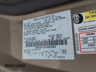 2005 Ford Freestar SE с VIN 2FMZA51645BA56383, выставлен на аукционе IAAI как лот 42424377 с пробегом 174 059 миль миль и . История ставок и продаж доступна на DreamBid. Изображение 9.