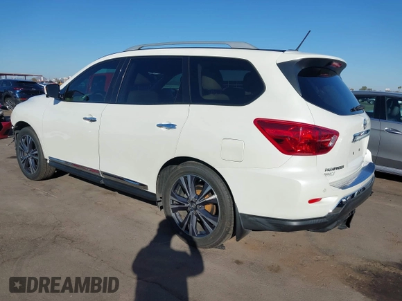 2017 Nissan Pathfinder SV with VIN 5N1DR2MN5HC640588, listed as a IAAI auction lot 41503014 with 89,481 mi miles and . Bid and sale history available at DreamBid. Image 3.