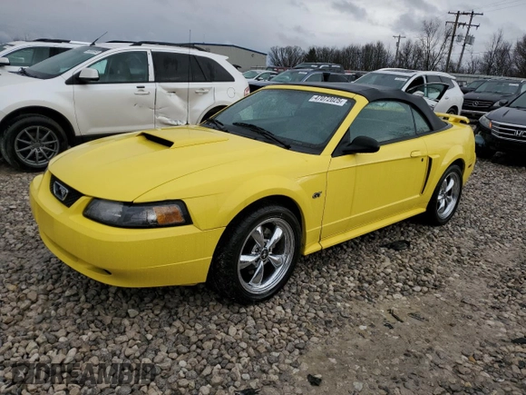 2001 Ford Mustang GT Deluxe with VIN 1FAFP45X71F240069, listed as a Copart auction lot 47072025 with 75,473 mi miles and Clean Title. Bid and sale history available at carsss.com. Image 1.